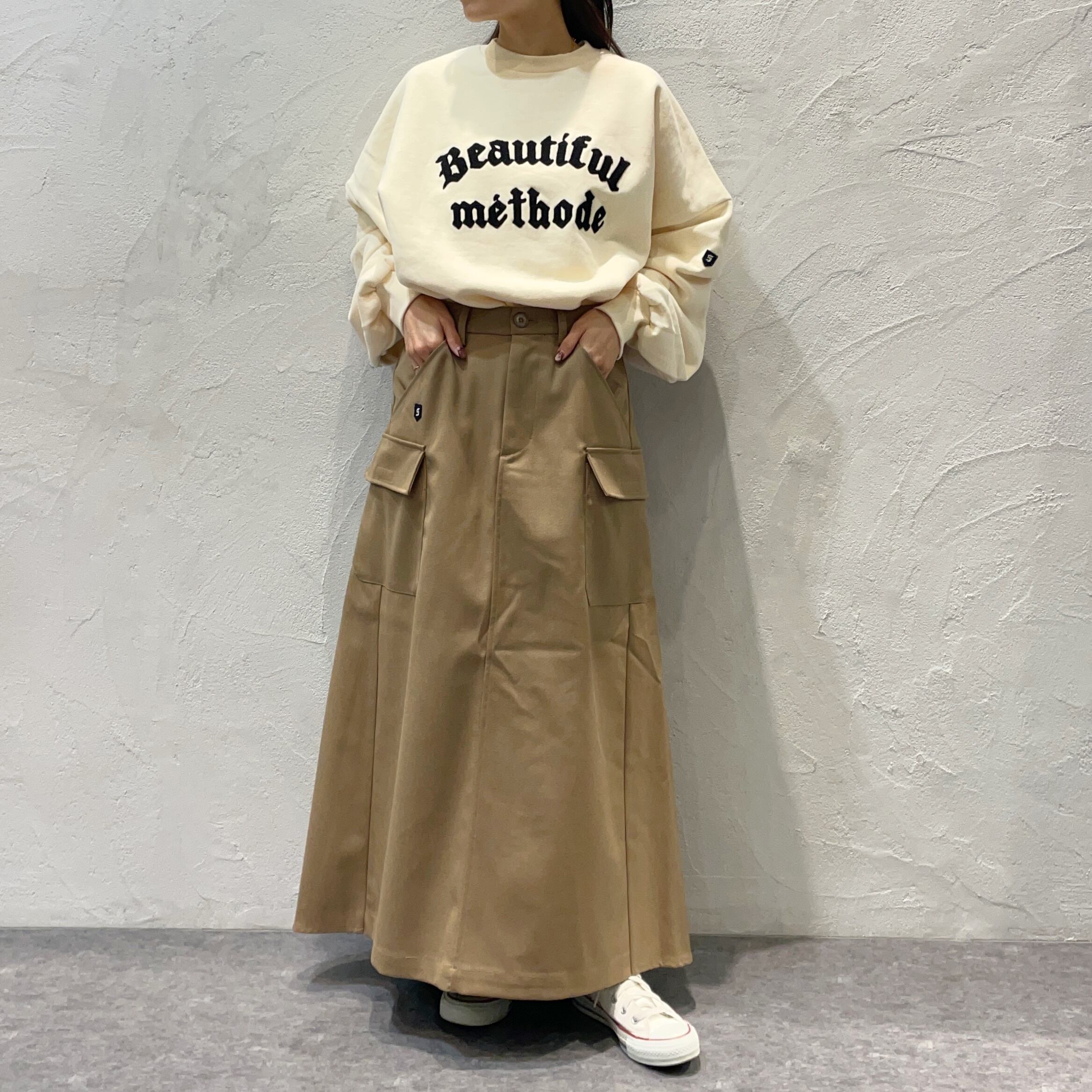 BLANC basque/T/WストレッチツイルLONGカーゴスカート | 20ｰtwentyｰ