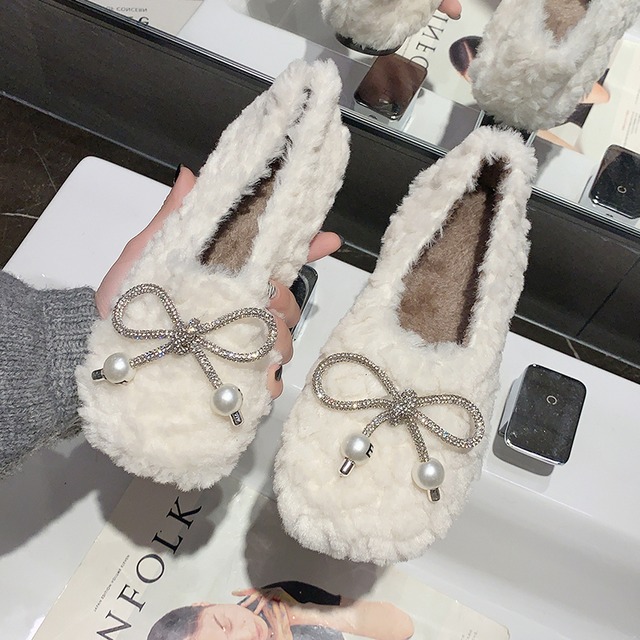 オータムウィンターベルベットリボンスクープレッドシングル 靴 シューズ コットン 秋物 冬物 部族の婦人靴1091336353