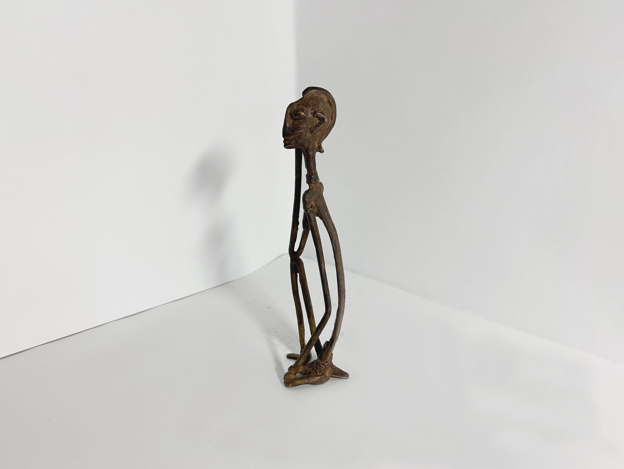 プリミティブアート アフリカ 金属製 ブロンズオブジェ アフリカ オブジェ ドゴン族 鉄彫刻 人物像 マリ共和国 ブロンズ 置物
