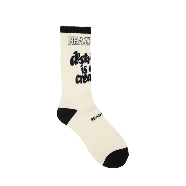 【READYMADE】RE-UW-EC-00-00-15/SOCKS DESTRUCTION/ECRUECRU