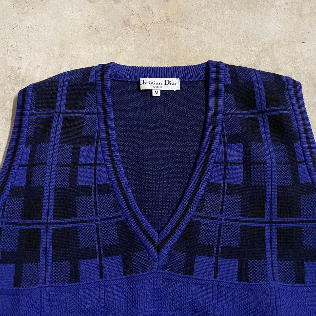 〖Christian Dior〗check pattern knit vest/クリスチャンディオール チェック柄 ニット  ベスト/msize/#0312/osaka | 〚ETON_VINTAGE〛 powered by BASE