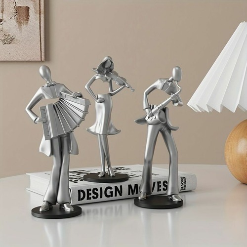 3個セットのミュージシャンのオブジェ 3色展開 置物 おしゃれ