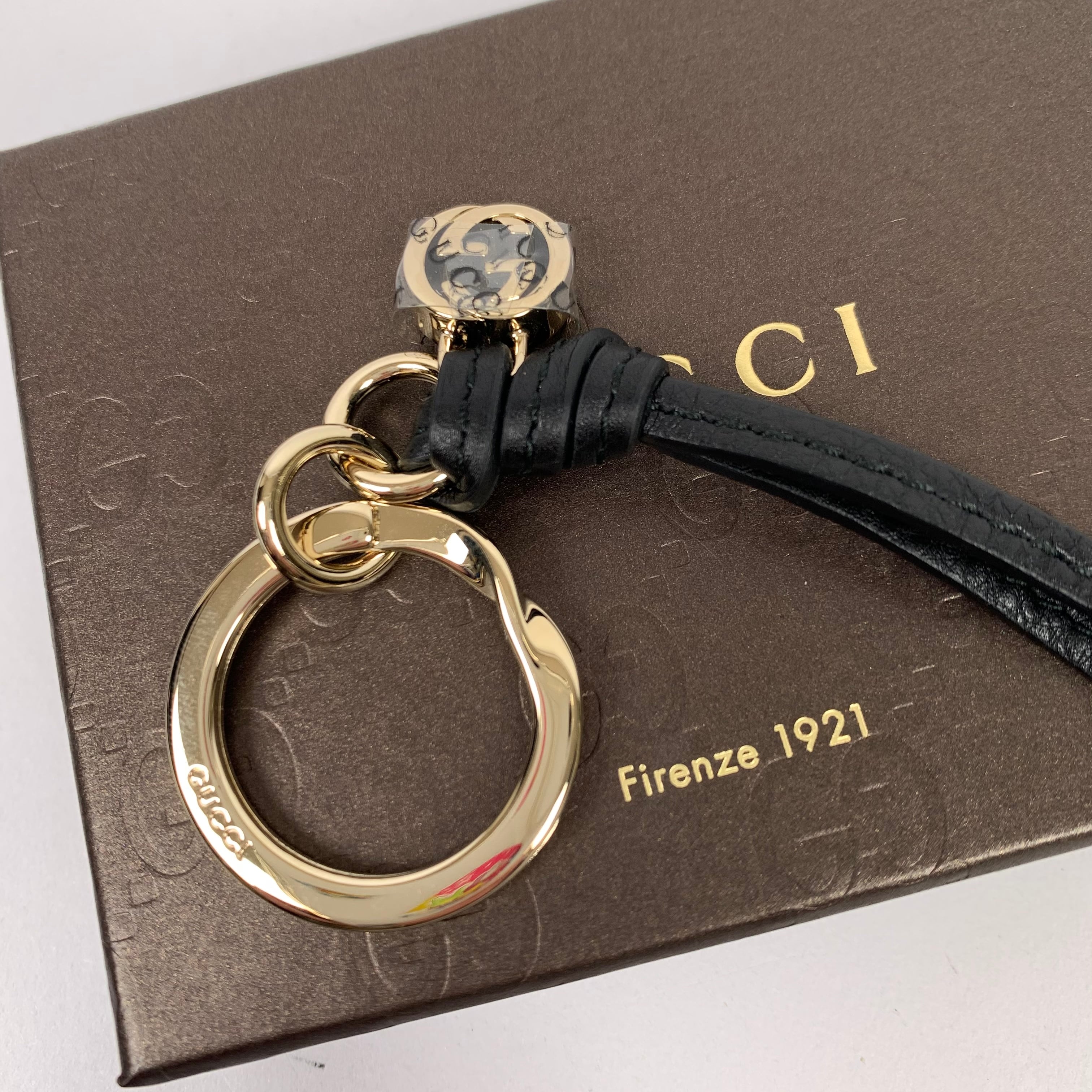 未使用 GUCCI グッチ キーリング キーホルダー レザー