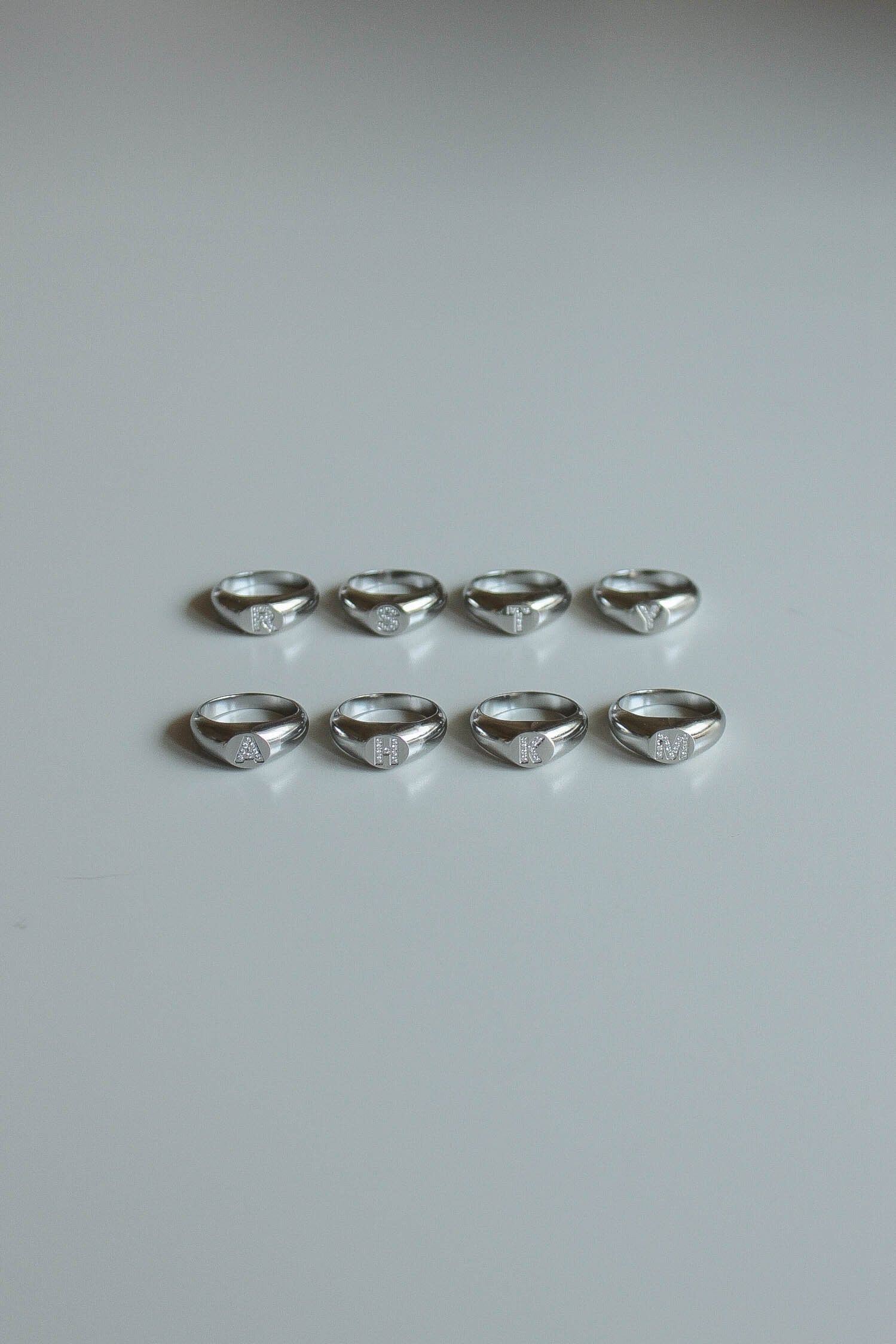 Signet Initial Dia Ring / Silver | ebine(エビネ)|金属アレルギー