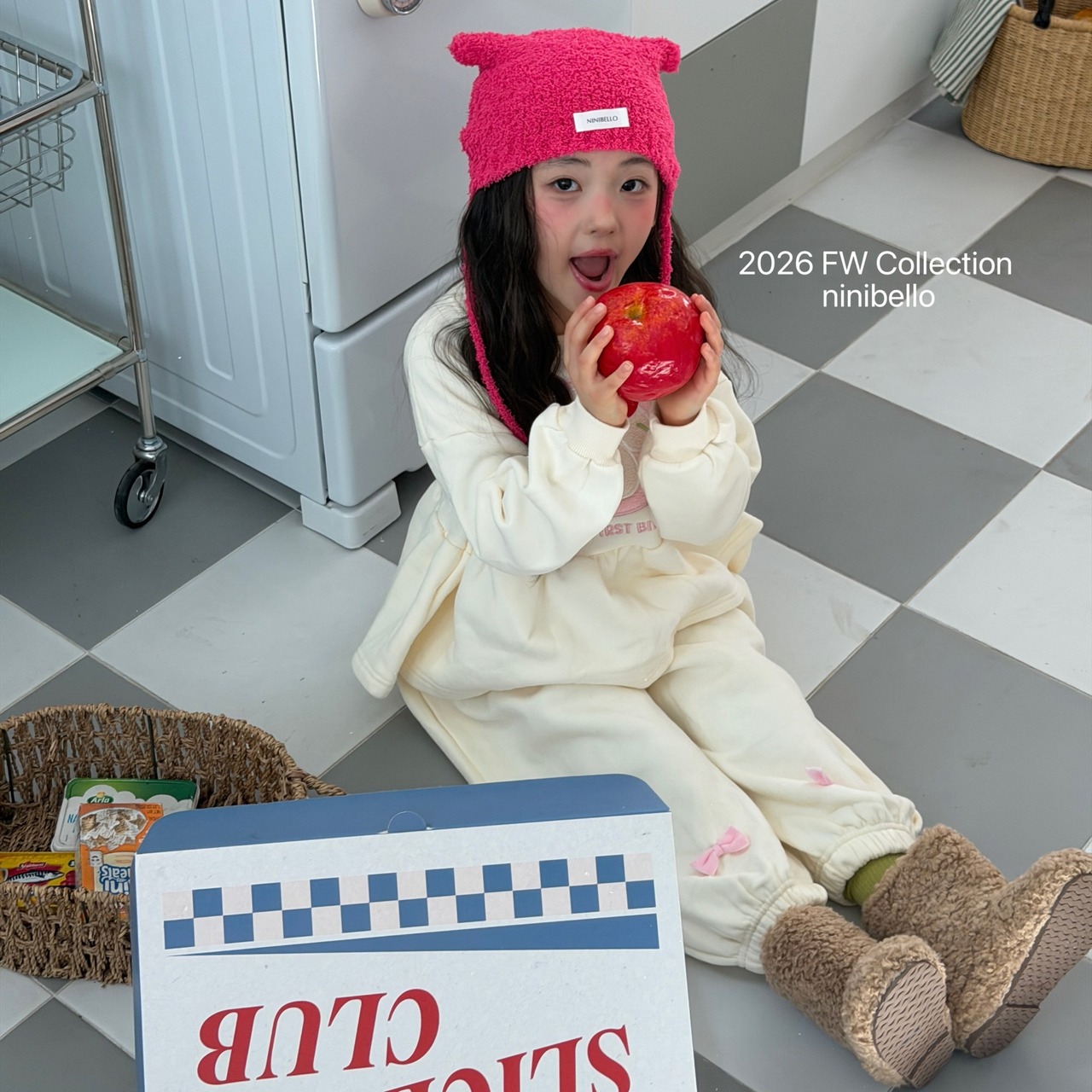 ニニベロ / ninibello / もこもこビーニー / 韓国子供服 / キッズ / 26winter〖取寄〗*FREE*