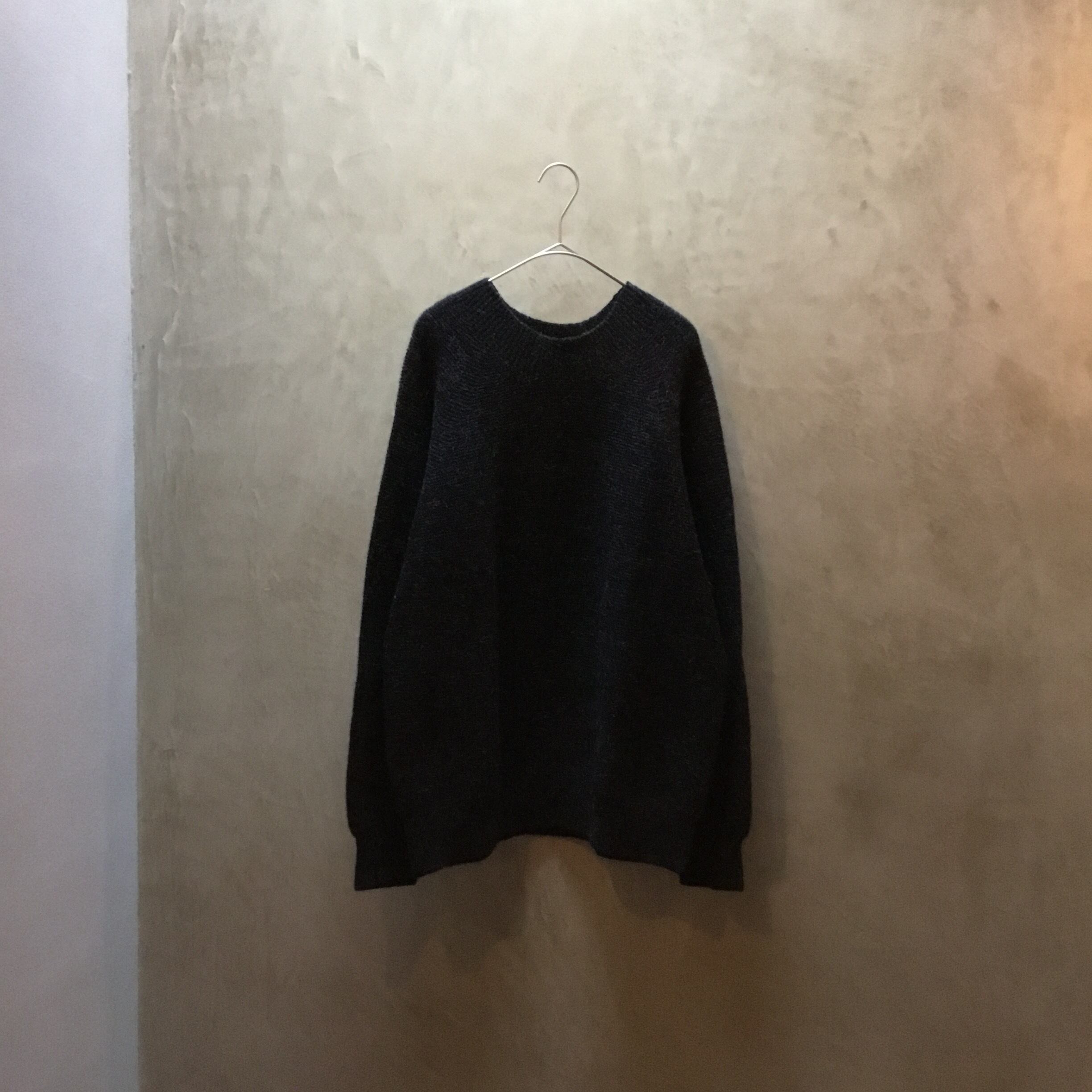 MITTAN KN-32 アルパカウールセーター 黒杢 alpaca wool sweater black