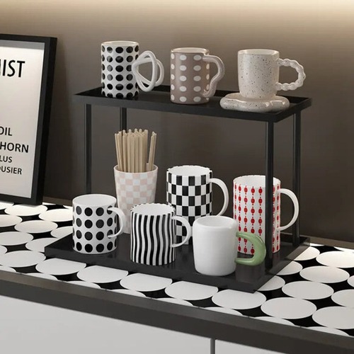 小物 収納 ラック 2層 白 黒 収納棚 化粧品収納 キッチン収納 アクセサリー 玄関 おしゃれ 北欧