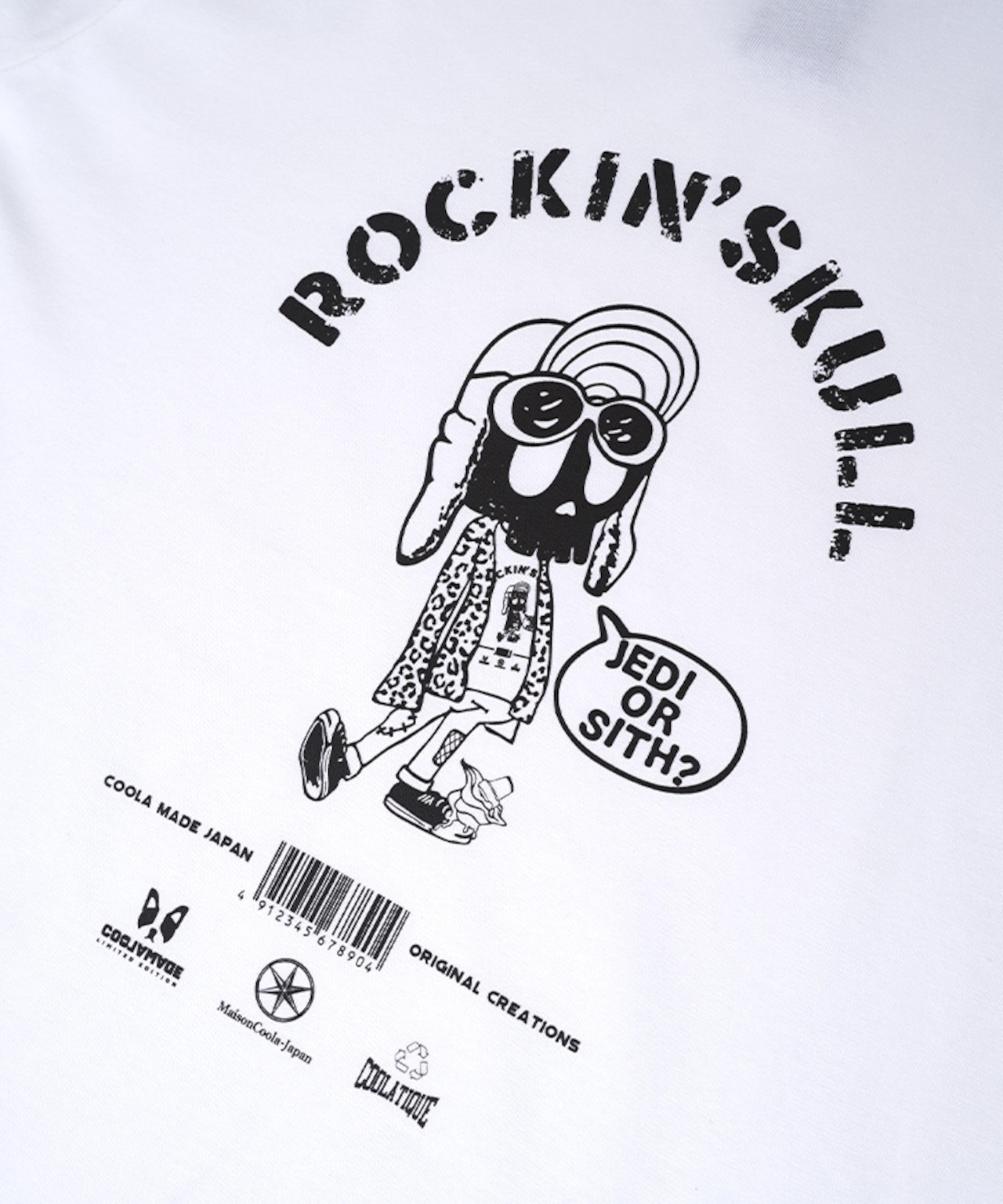 ロッキンスカルプリントL/SベーシックTシャツ (WHITE)　CQ-47079