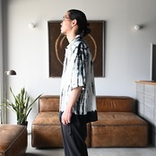 KUON(クオン) Arimatsu Shibori Camp Collar Shirt