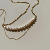淡水パール  ロングチェーンネックレス　［GSN025］　　