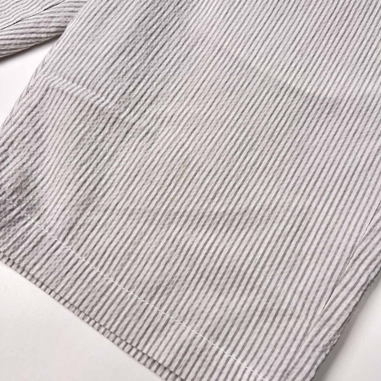 FILA GOLF フィラ ゴルフ ストライプ柄 シアサッカー ハーフパンツ ショートパンツ ストレッチ サイズ L /ホワイト×グレー