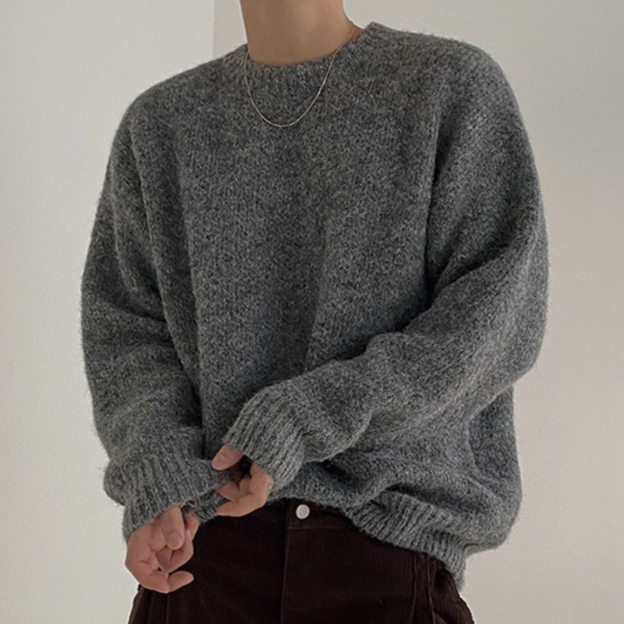 マーブルグレーニット　MT0080328