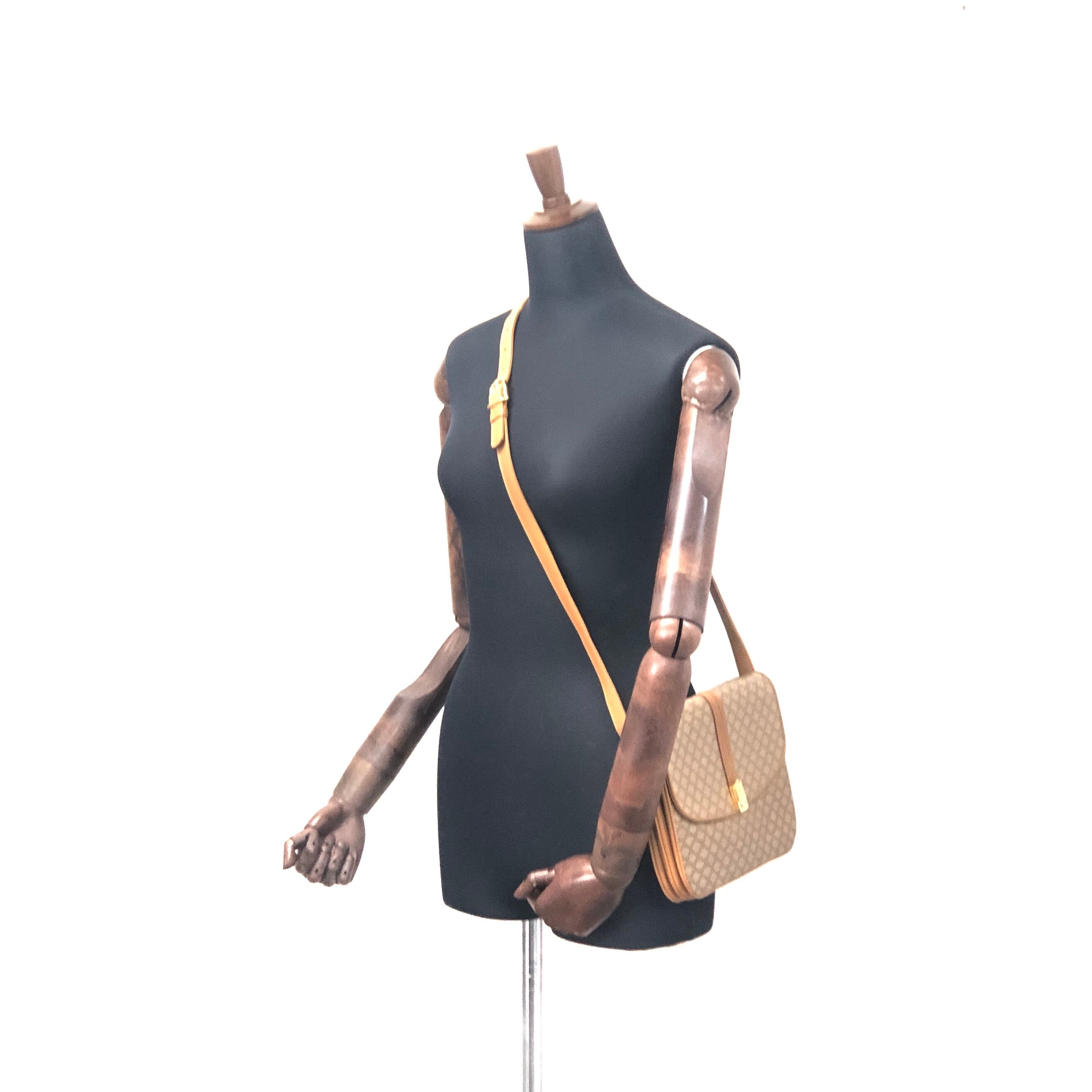 ヴィンテージ CELINE バッグ ショルダーバッグ ハンドバッグ ブラウン CELINE セリーヌ ショルダーバッグ 2WAY マカダム MC98/2