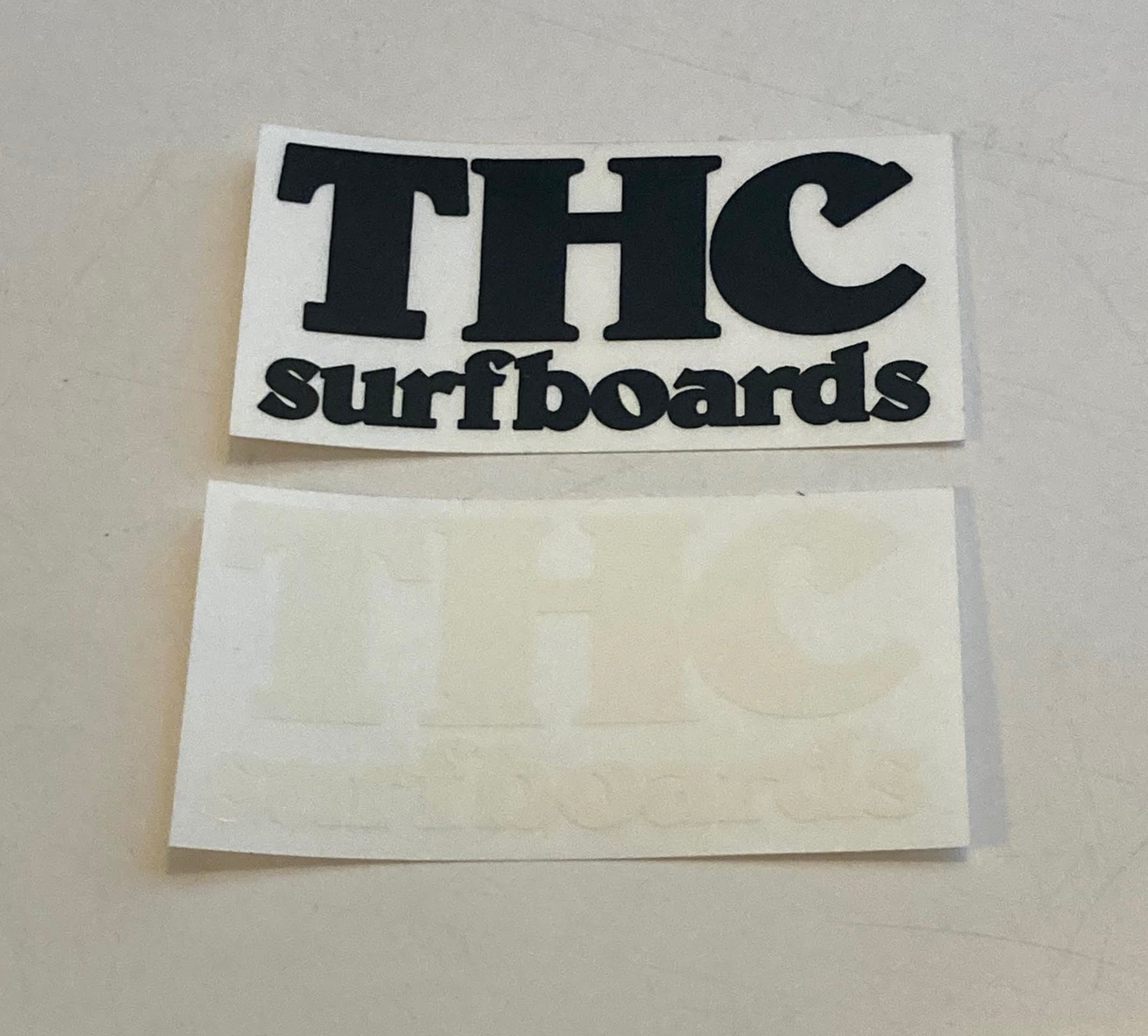 【THC SURFBOARDS】THC サーフボード ステッカー 黒白２枚セット