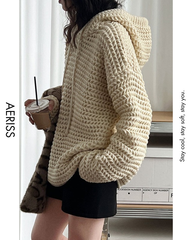 ローゲージフーディーニット 2color A0711