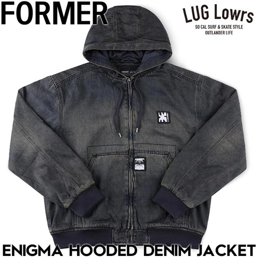 FORMER フォーマー ENIGMA HOODED DENIM JACKET メンズ デニムジャケット フード付きジャケット ダークブルー FJK-26103 26SP 日本代理店正規品
