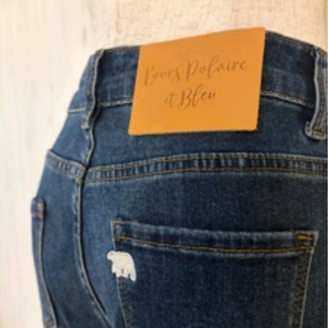 【11月入荷】【L`OURS POLAIRE et BLEU】ストレッチフレアデニム