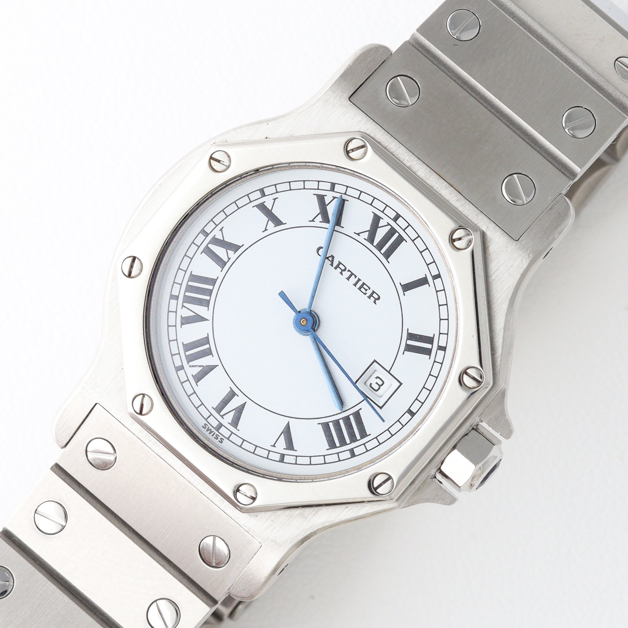 カルティエ サントスオクタゴン LM 自動巻き SS ノークラック