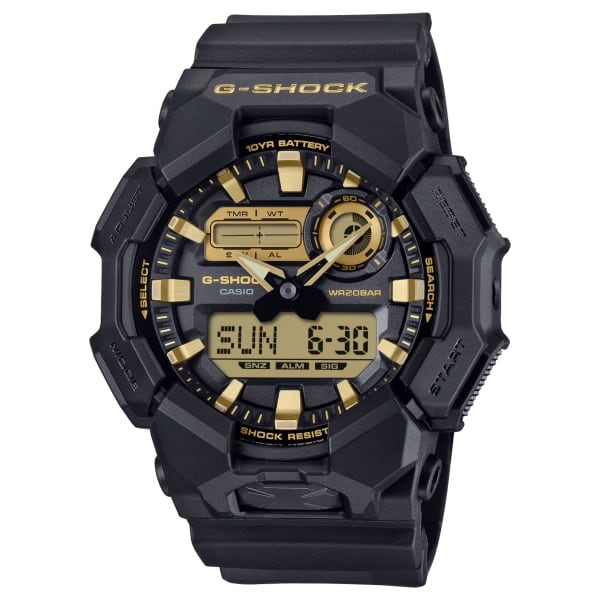 国内正規品 CASIO G-SHOCK カシオ Gショック Black and Gold Series 20気圧防水 ショックレジスト メンズ腕時計 GA-010GB-1A9JF