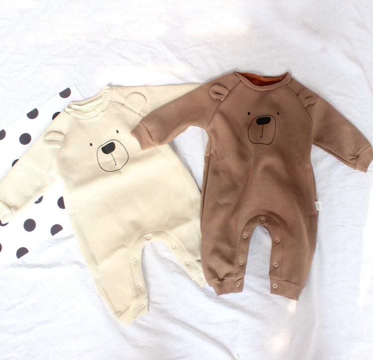 ベビー ロンパース 66 80cm 新生児 セーター コットン ロンパース 冬 クマ 海外子供服専門通販サイト リーファ
