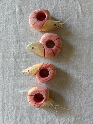 vintage wood pink shrimp