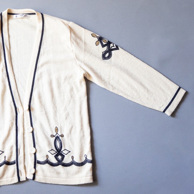 "SAINT GERVE" used Decoration knit cardigan