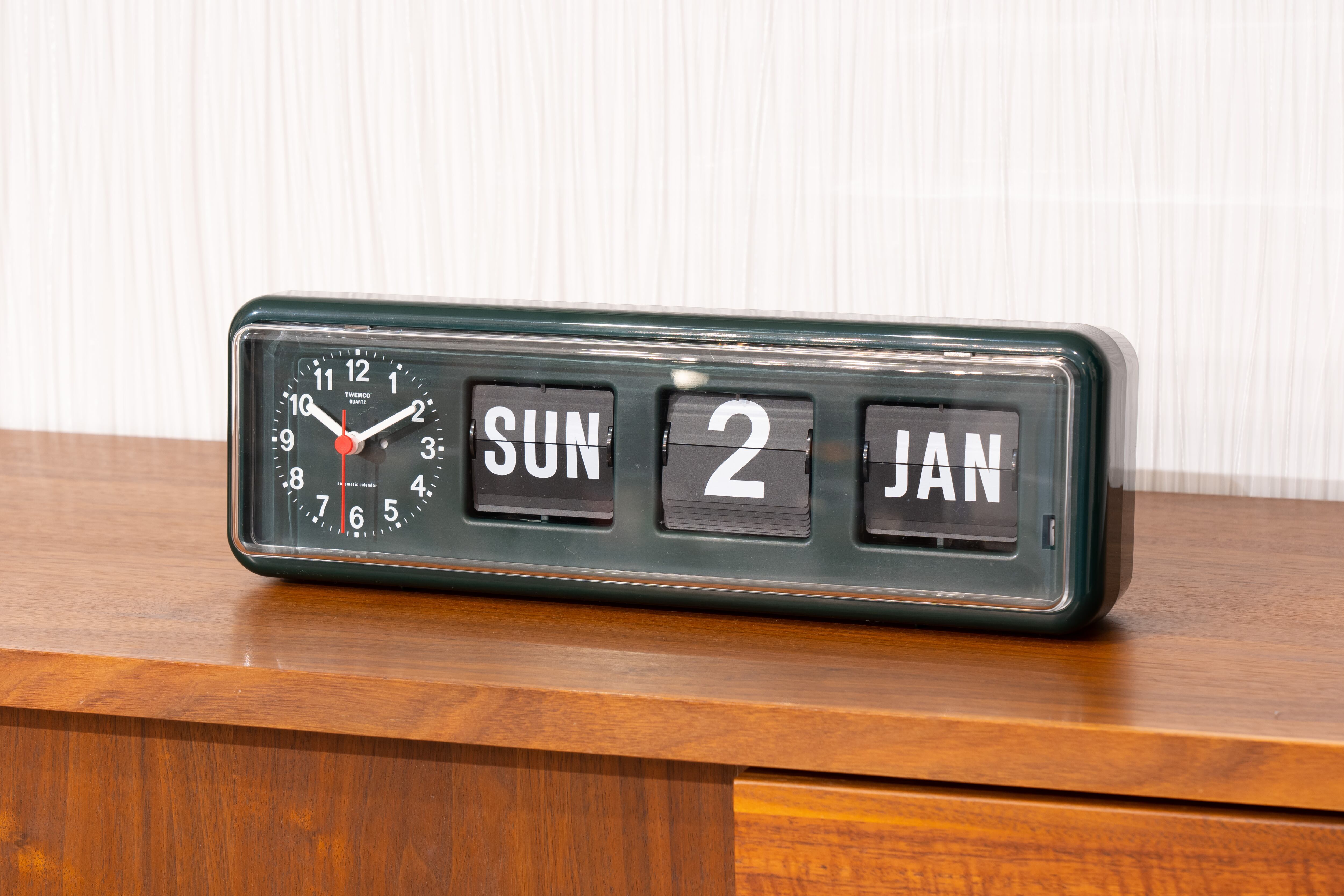 TWEMCO】 置き時計 BQ-38 WHITE トゥエンコ パタパタ時計