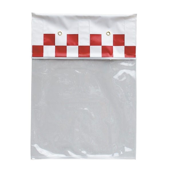 単管垂れ幕カバー 両面クリアタイプ 600×450mm 10枚セット AR-1445 aro AR1445