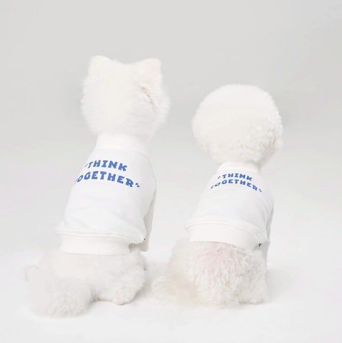 即納【HIFIVE】Together Graphic Sweat Shirt (Blue)