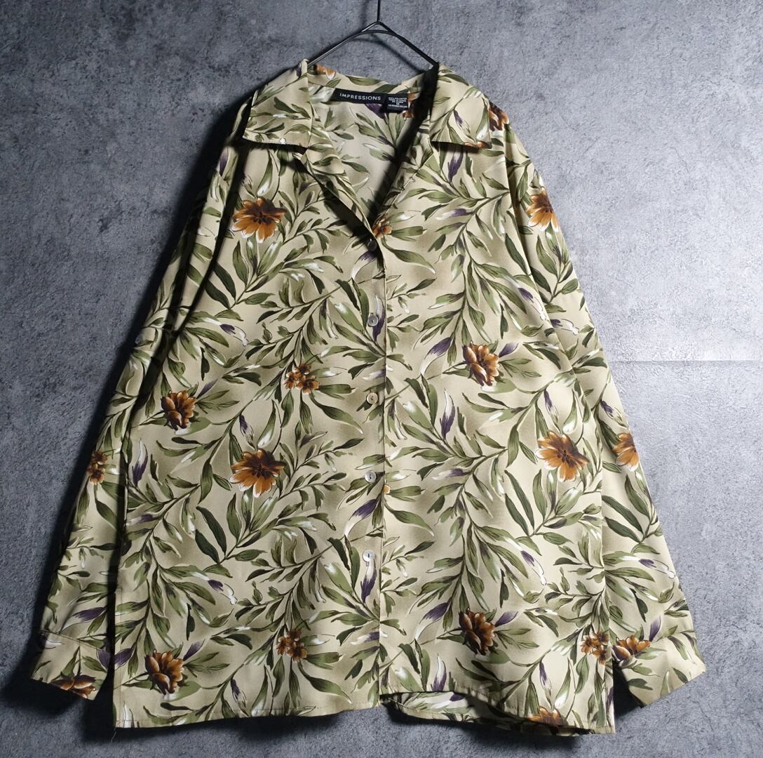 “IMPRESSIONS” Multicolor Flower Pattern Design Shirt