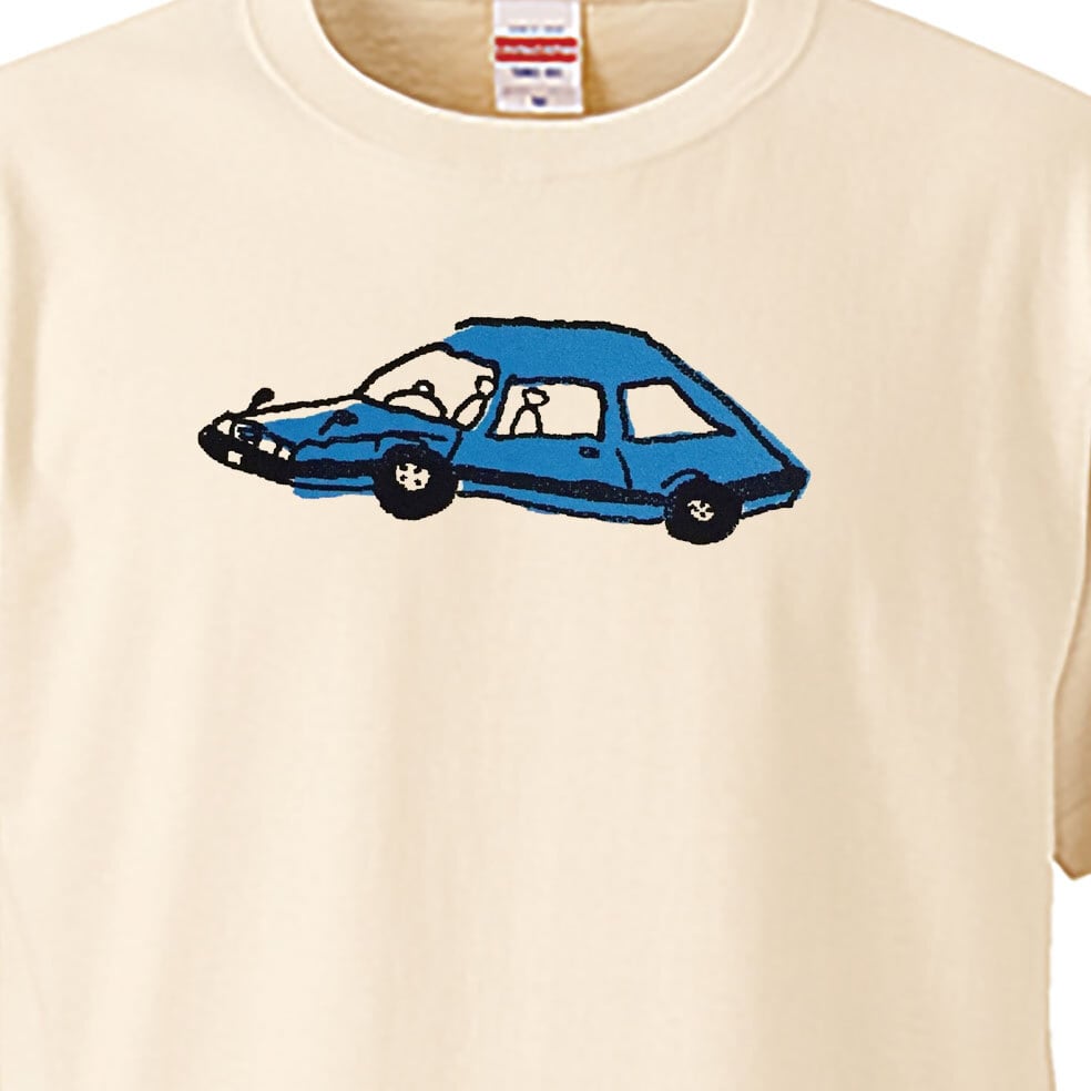 青い車 / Tシャツ / TEE /  - NATURAL /WHITE -