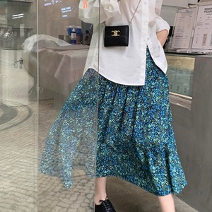 花柄切替ボリュームスカート　A1476