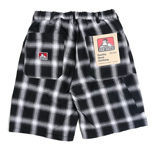 BEN DAVIS (ベンデイビス) WORK SHORTS ショートパンツ G-1180004 ブラックチェック