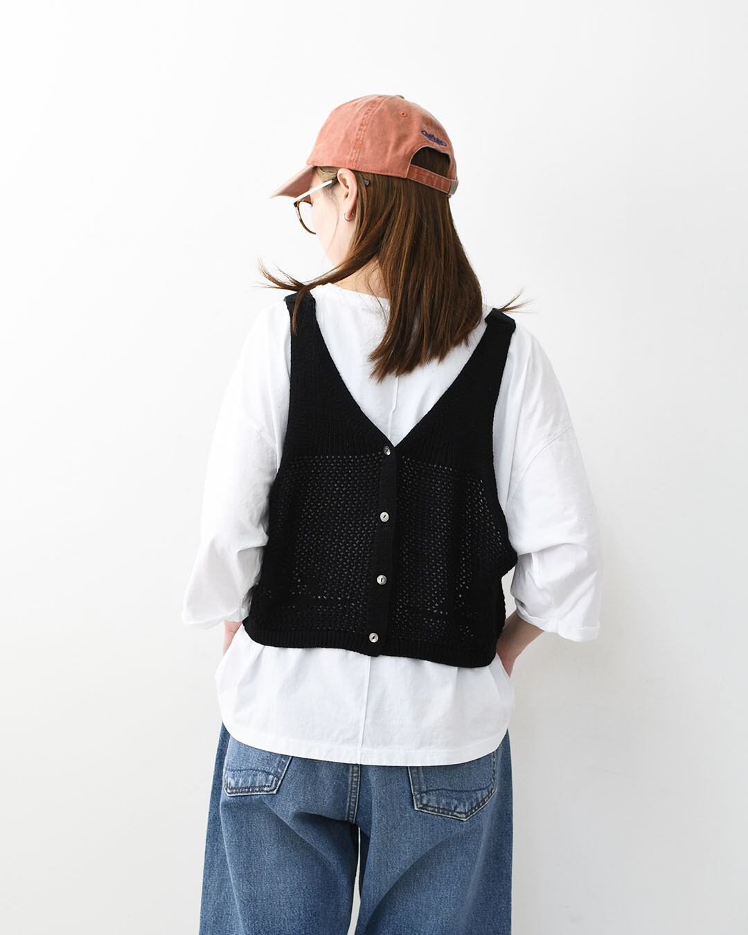 MidiUmi [ミディウミ] 2way needle work vest [1-720102] 2wayニードル