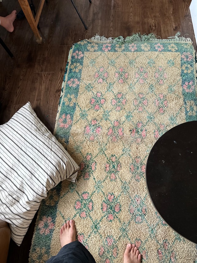 Vintage Moroccan rug / ベージュmix