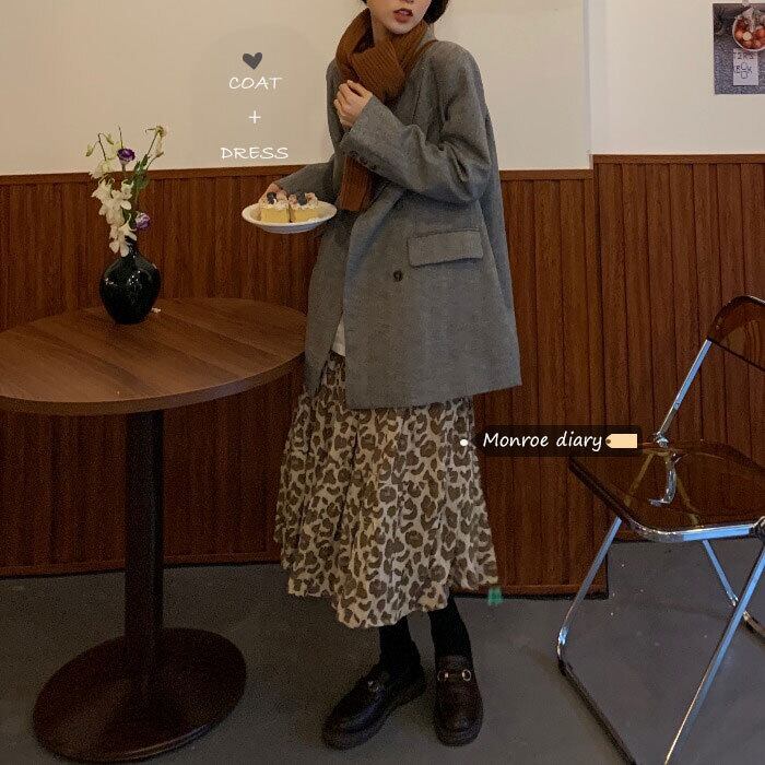 ルーズグレージャケット オータムウィンターカジュアルトップス 秋物 冬物 モンロー7913120285