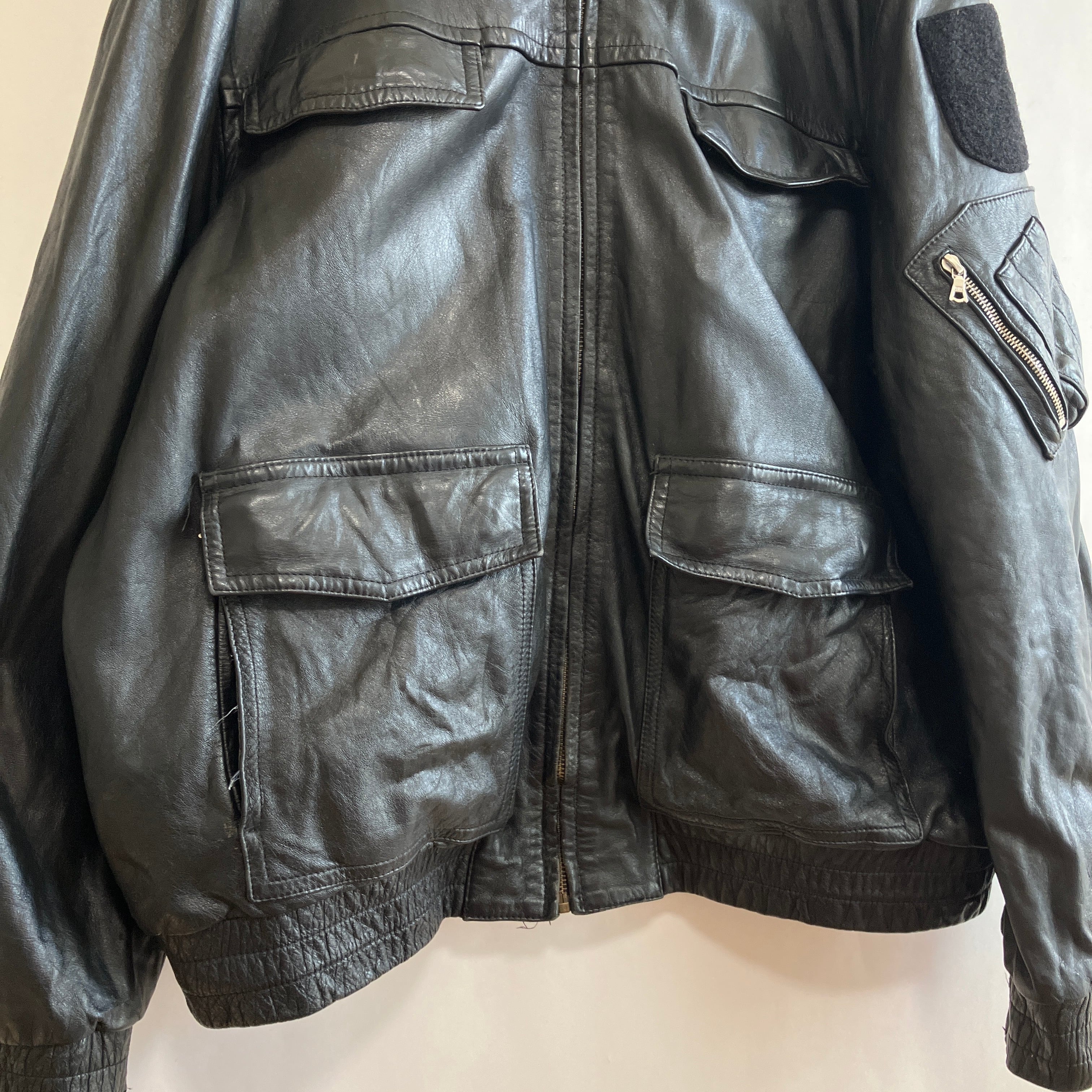 90s ヴィンテージ ドイツ警察 レザージャケット ビンテーユーロ 90s ヴィンテージ ドイツ警察 レザージャケット ビンテーユーロ