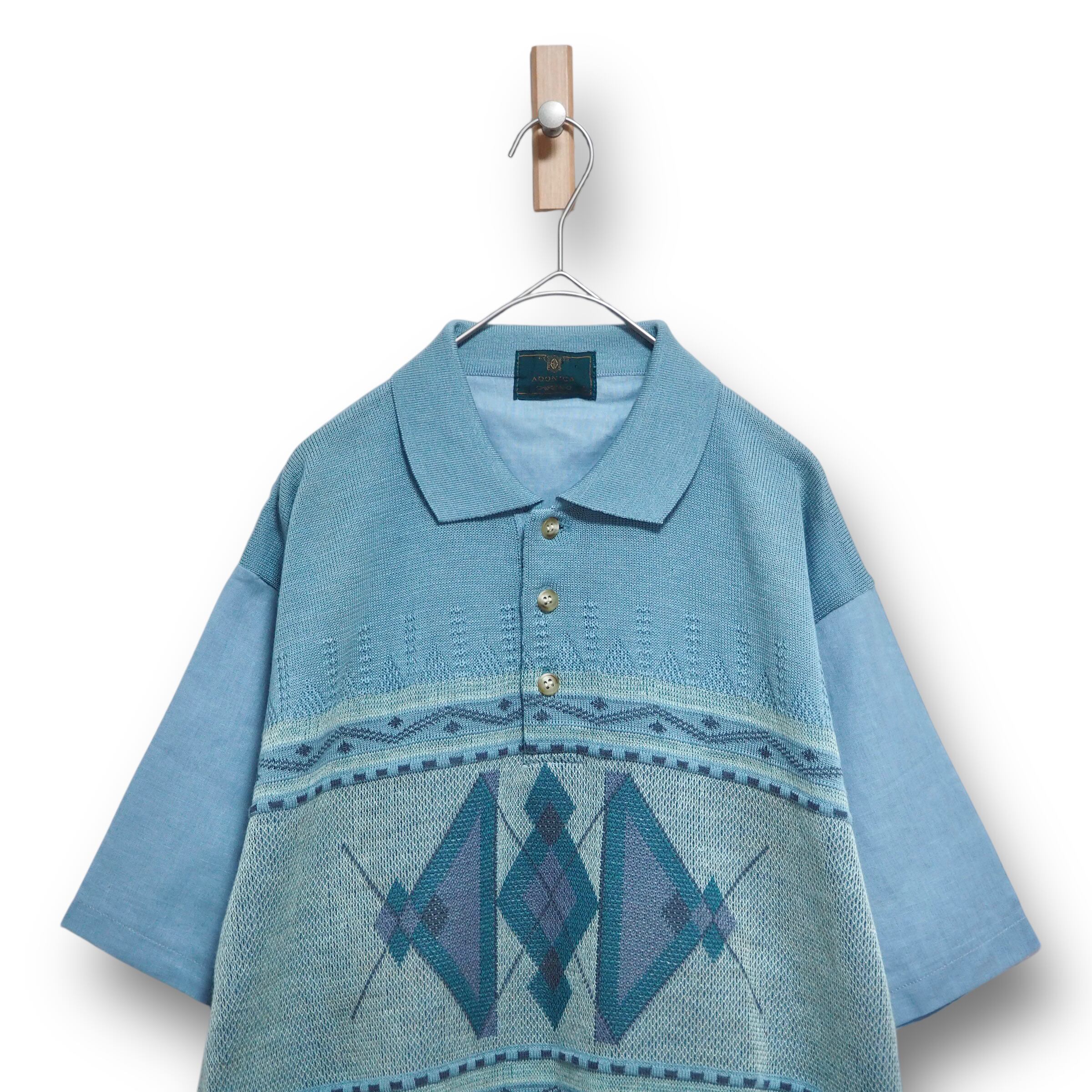 【VINTAGE】デザインポロニット