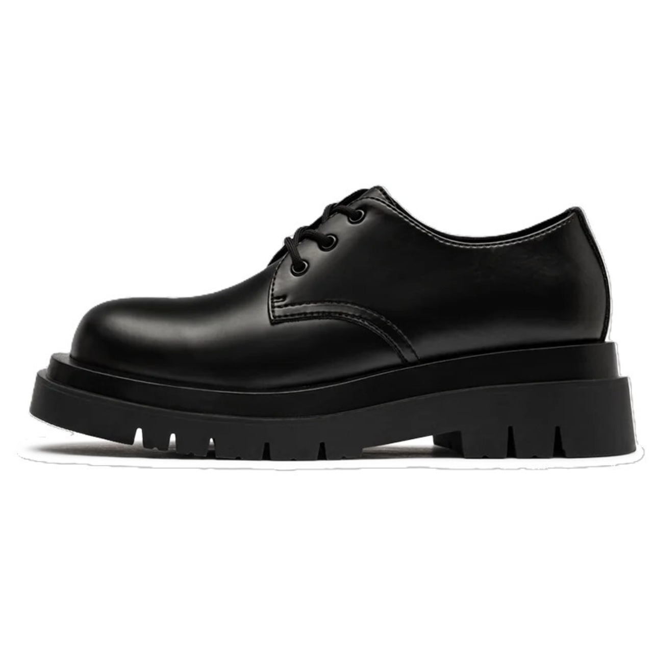 Black Thick Sole Lace-up Shoes / ブラック シック ソール レースアップ シューズ
