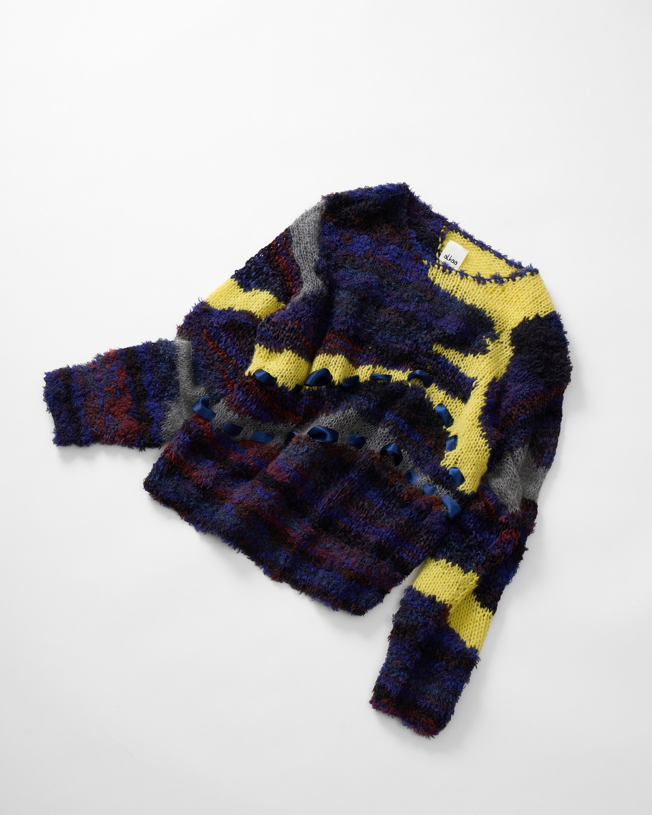 Gradient Mix Hand Intarsia Pullover Knit