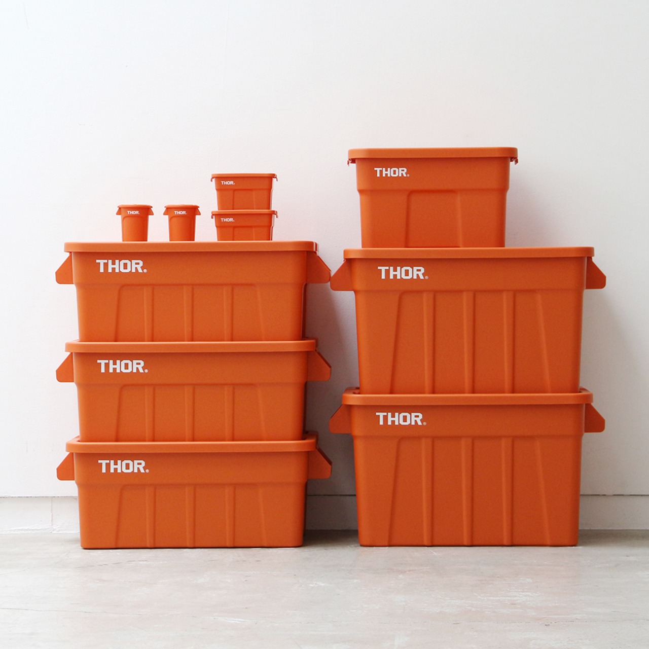 THOR Large Totes With Lid 75L DC "Orange"/ソー/コンテナ/ポリエチレン/収納用品/アウトドア