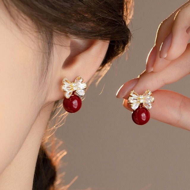 レッド×リボンピアス　CH2802