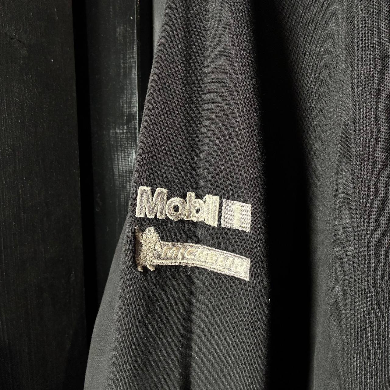 PORSCHE ハーフジップスウェット 黒 刺繍ロゴ ポルシェ L