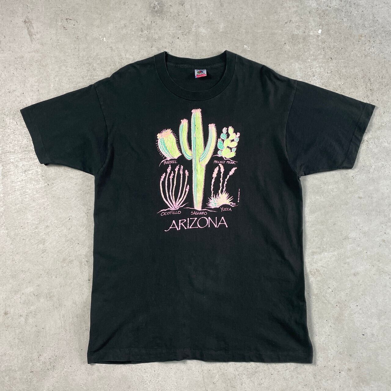 80年代 ARIZONA サボテン アート 発泡プリント Tシャツ メンズXL 古着