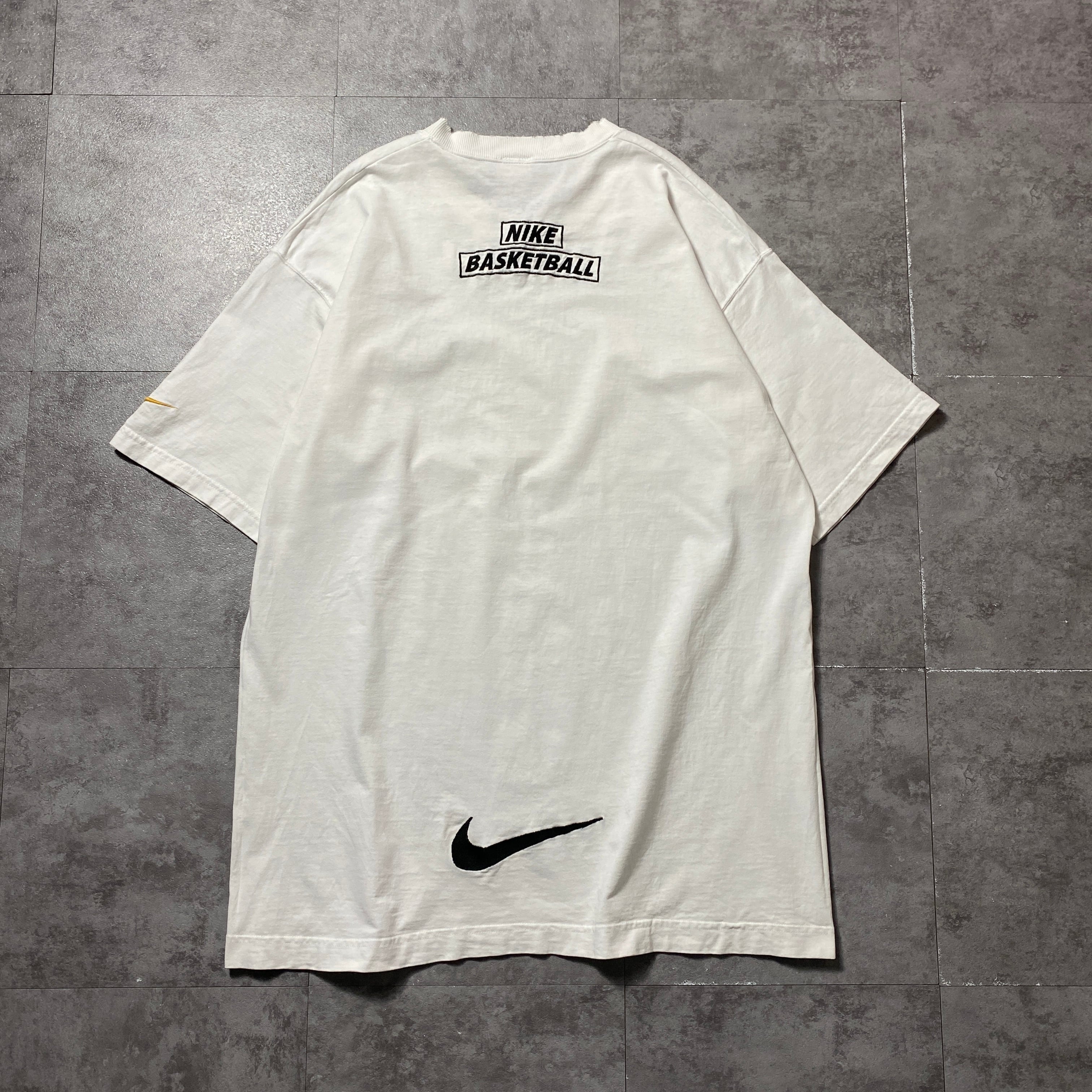 USA製】90's NIKE ナイキ スウォッシュ 両面刺繍 XLサイズ ホワイト 白