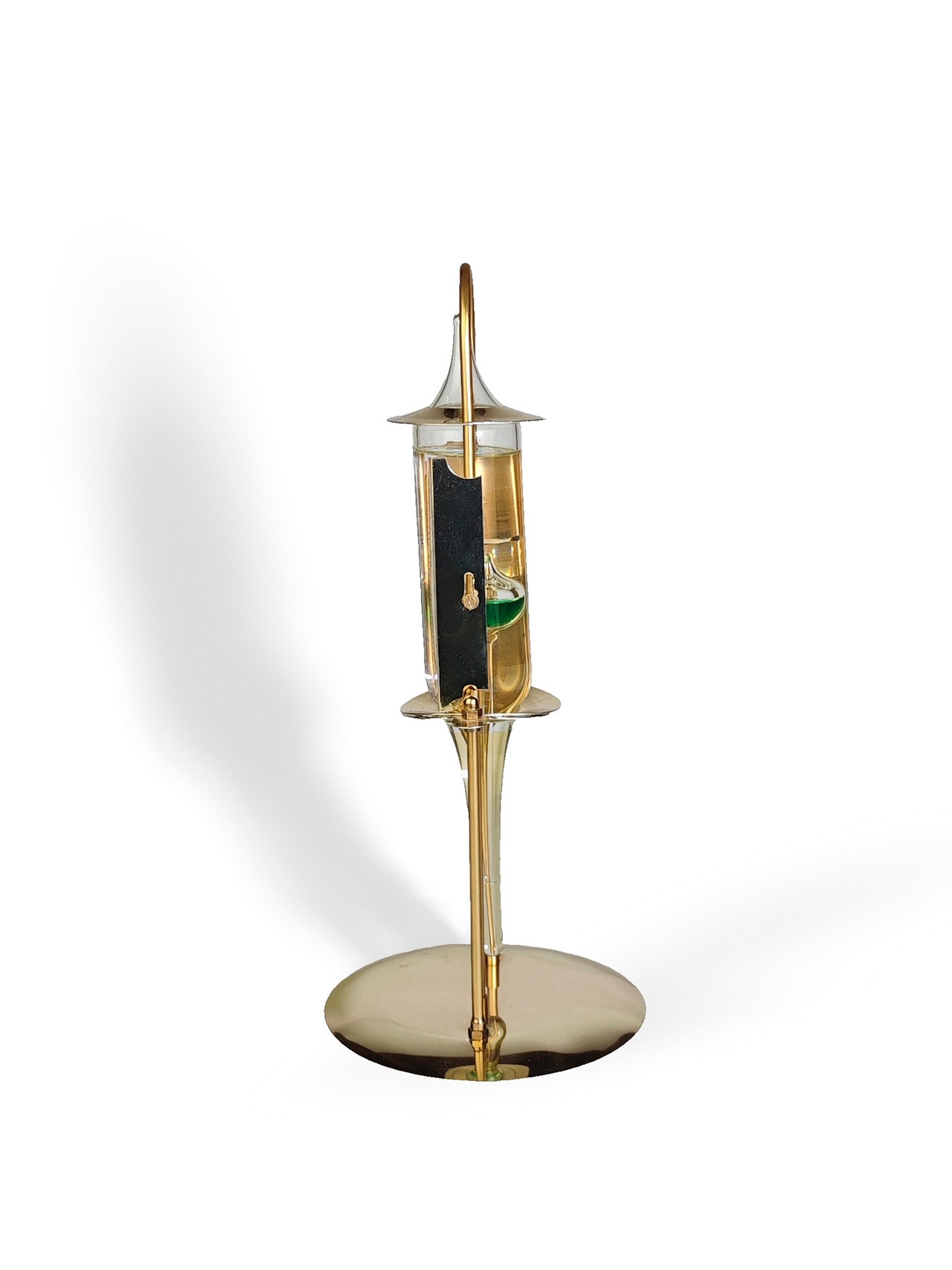 ヴィンテージ雑貨 真鍮スタンド付きガリレオ温度計