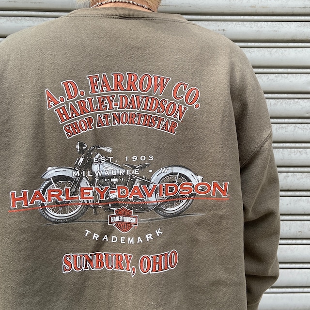 HARLEY DAVIDSON ハーレーダビッドソン　ロゴスウェット　カーキ　L