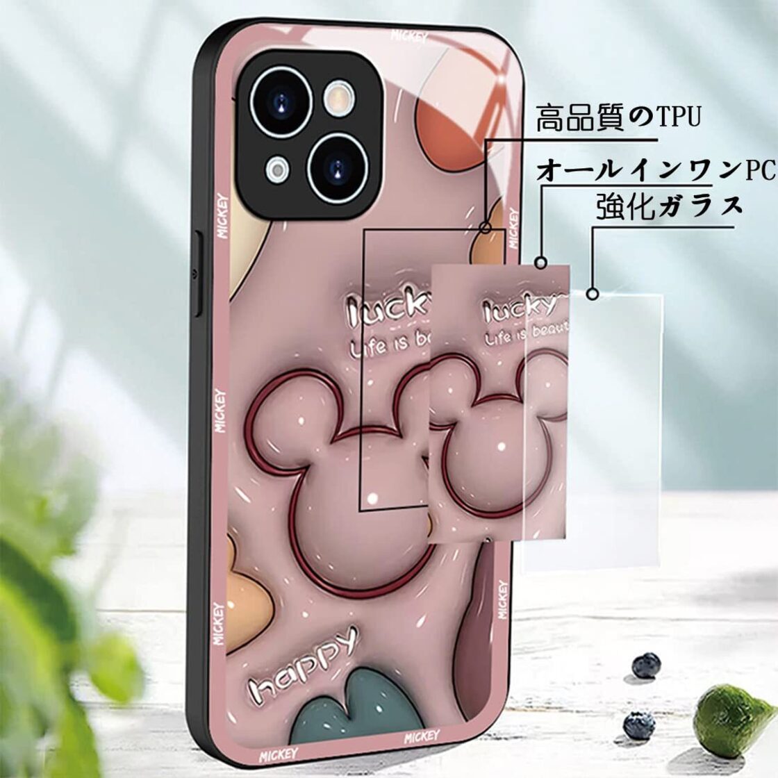 GREDINO] iPhone12 用 ケース ミッキーマウス スマホケース iphone 12 