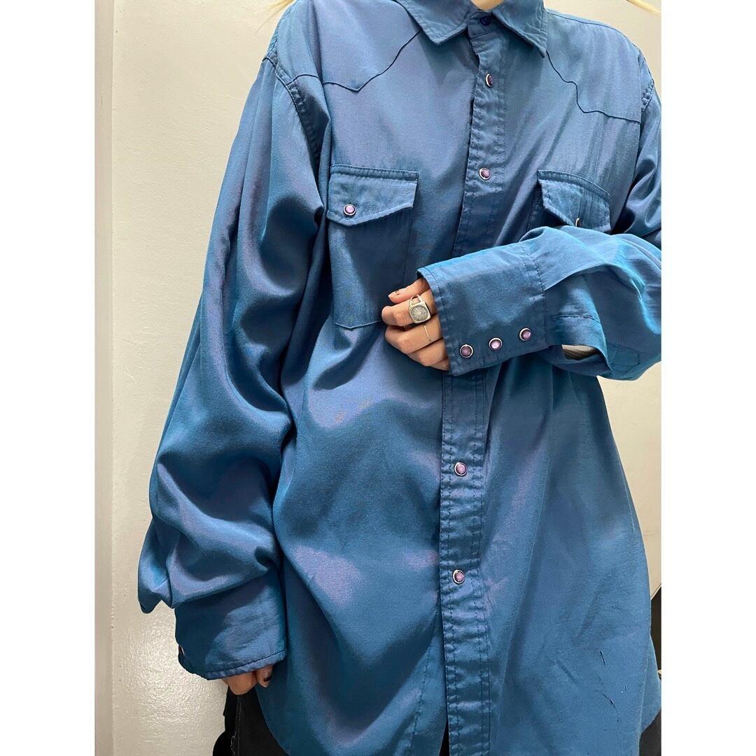 90's Wrangler 玉虫色 ウエスタンシャツ | 古着屋 Boogie
