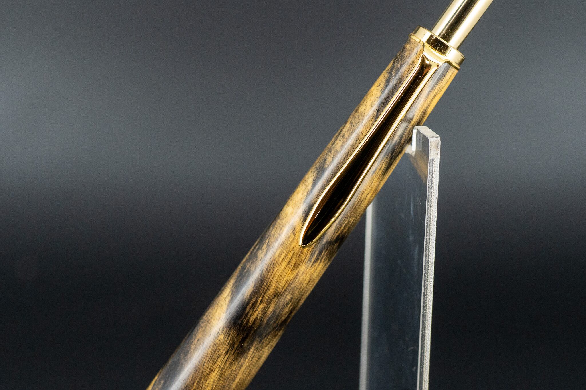 洗練されたモノクローム】 ペールムーンエボニー gold MP | 木軸ペン